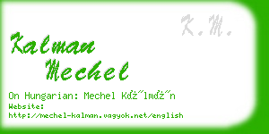 kalman mechel business card